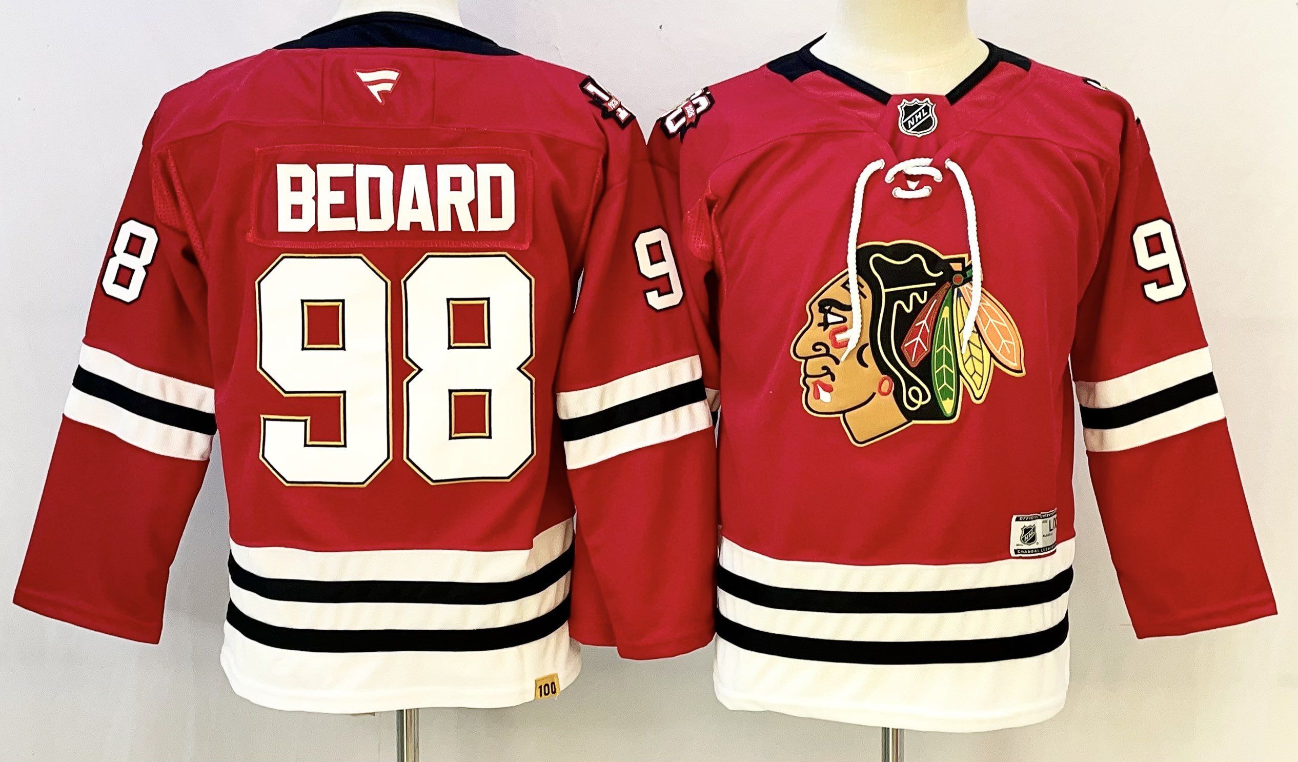 Youth Chicago Blackhawks #98 Bedard Red 2026 Adidias NHL Jersey style 001->st.louis blues->NHL Jersey